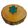 Bagues acier ionoxydable décor fleur nacrée