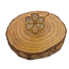 Bagues acier ionoxydable décor fleur nacrée