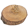 Bagues acier ionoxydable décor fleur nacrée