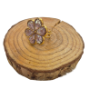 Bagues acier ionoxydable décor fleur nacrée