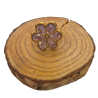 Bagues acier ionoxydable décor fleur nacrée