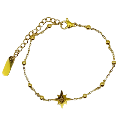 Bracelet acier inoxydable or